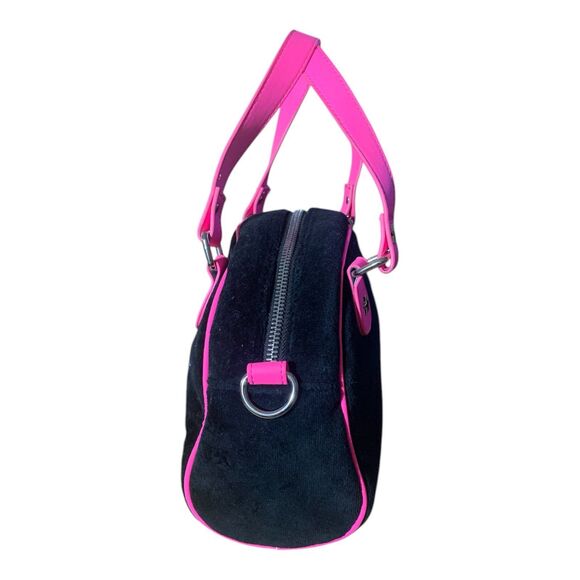 Dolls Kill x Bratz Mini Pink and Black Velour Bag - Picture 4 of 7